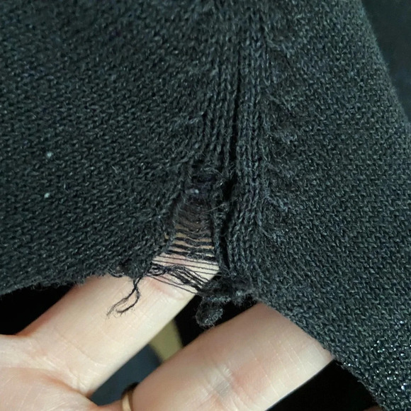 Harley Davidson Women's Black Knit Sparkle Stripe Pull Over Sweater Size XL - Picture 7 of 11